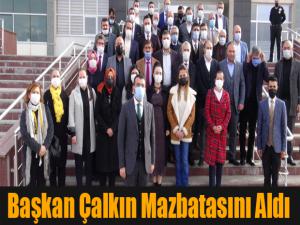 AK PARTİ KARS İL BAŞKANI ADEM ÇALKIN MAZBATASINI ALDI