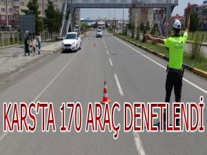 Karsta alkol denetimi yapıldı.