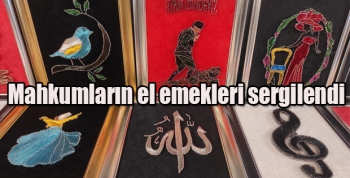  Kars'ta mahkumların el emekleri sergilendi