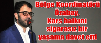 Yeşilay Bölge Koordinatörü Sefer Özabay, Yeşilay Dünya Tütünsüz Günü’nde Kars halkını sigarasız bir yaşama davet etti
