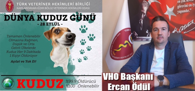 Kars Ardahan Iğdır VHO Başkanı Ödül Dünya Kuduz Günü Hakkında Açıklamada Bulundu