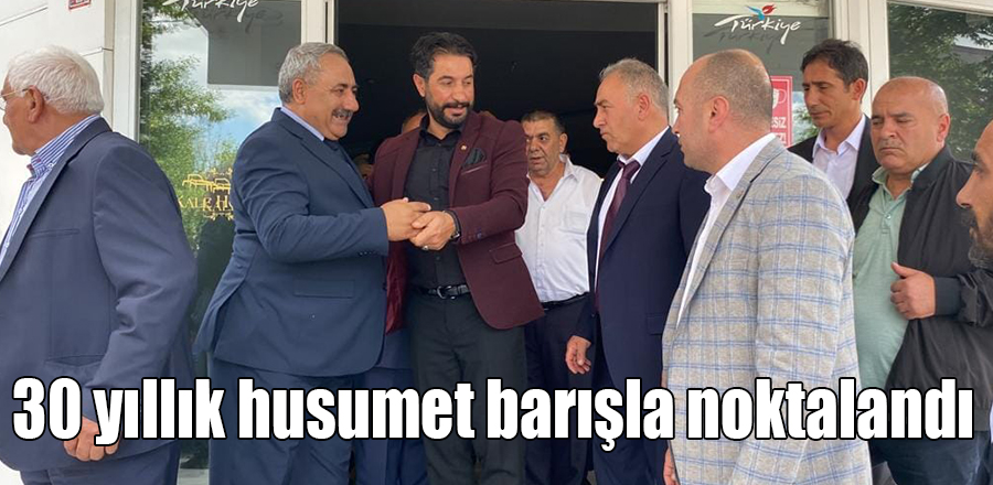 30 yıllık husumet barışla noktalandı