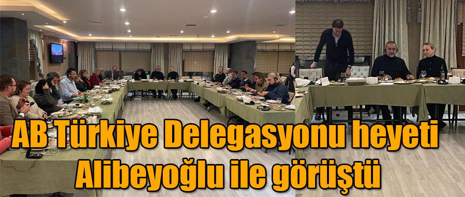 AB Türkiye Delegasyonu heyeti Alibeyoğlu ile görüştü