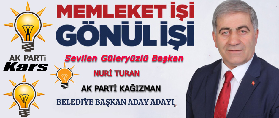 Ak Parti Kağızman İlçe Başkanı Nuri Turan Kağızman İlçe Belediye Başkan Adaya Adaylığı Başvurusunu Yaptı
