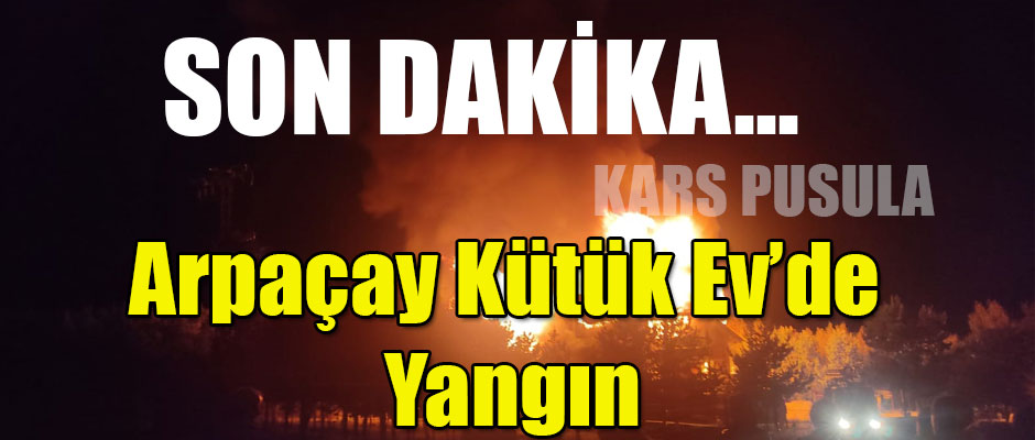 Arpaçay Kütük Ev'de Yangın Çıktı