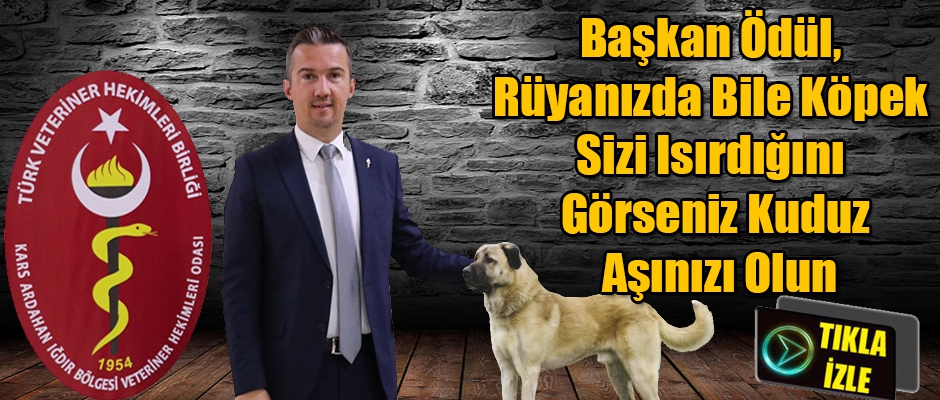 Başkan Ödül, Rüyanızda Bile Köpek Sizi Isırdığını Görseniz Kuduz Aşınızı Olun