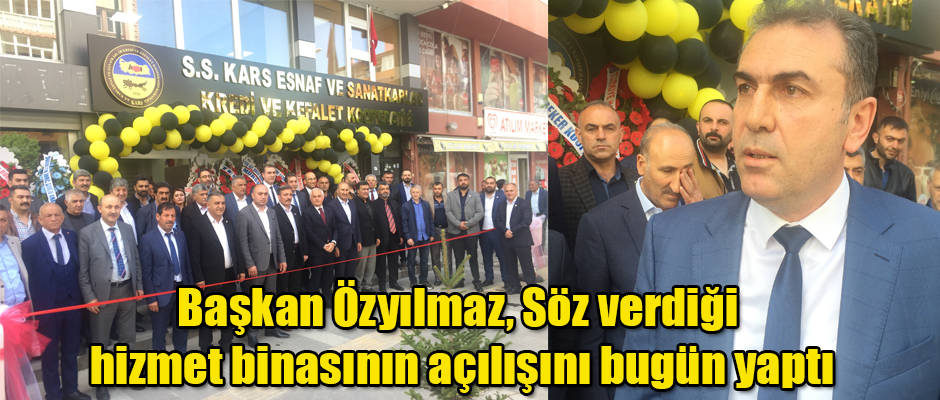 Başkan Özyılmaz, Söz verdiği hizmet binasının açılışını bugün yaptı