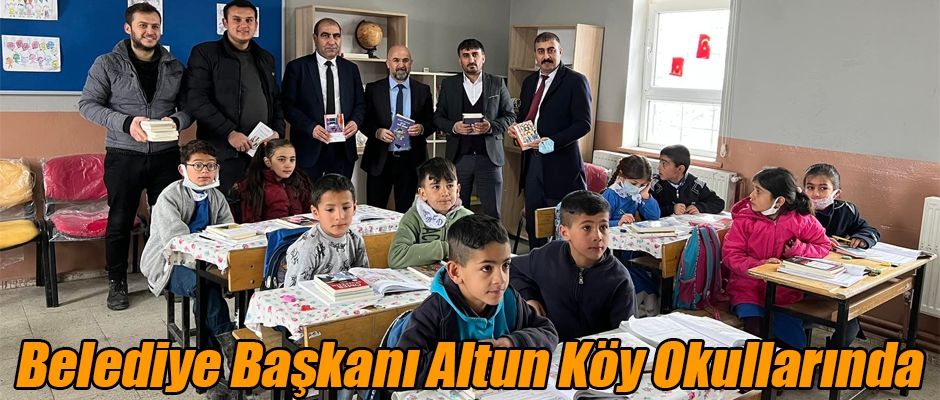 Belediye Başkanı Coşkun Altun Köy Okullarında Kitap Dağıtımına Devam Ediyor