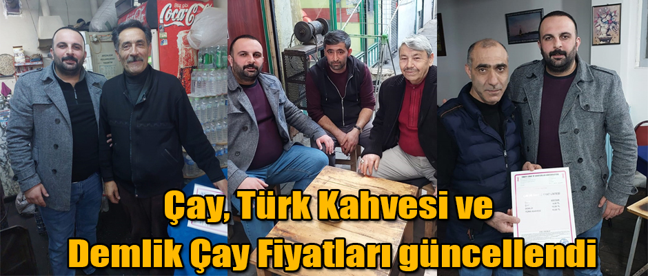 Çay, Türk Kahvesi ve Demlik Çay Fiyatları güncellendi