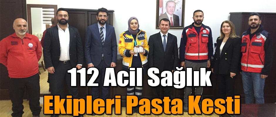 Kars 112 Acil Sağlık Hizmetleri Ekiplerinden Pastalı Kutlama