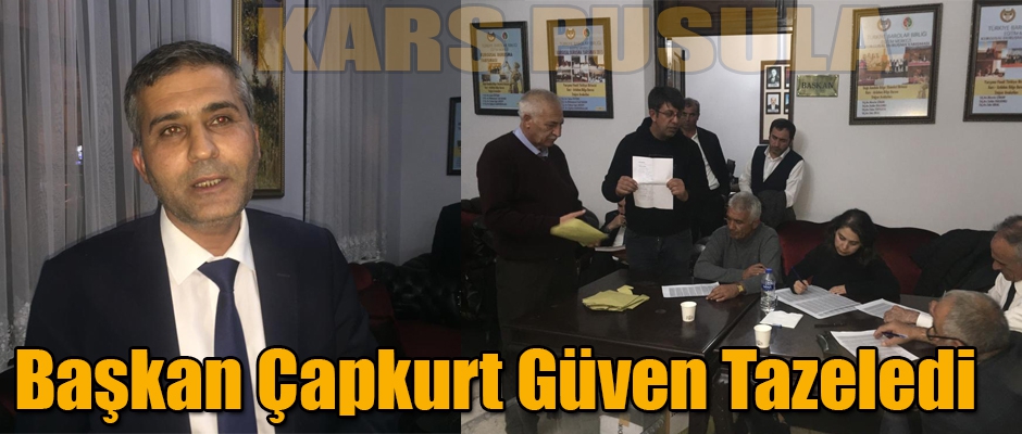 KARS BARO BAŞKANI ÇAPKURT GÜVEN TAZELEDİ