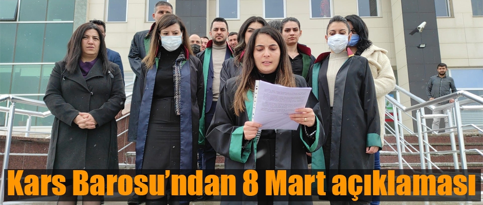 Kars Barosu'ndan 8 Mart Dünya Kadınlar Günü Açıklaması