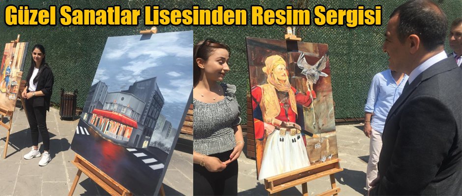 Kars Gülahmet Aytemiz Güzel Sanatlar Lisesi Öğrencilerinden Resim Sergisi