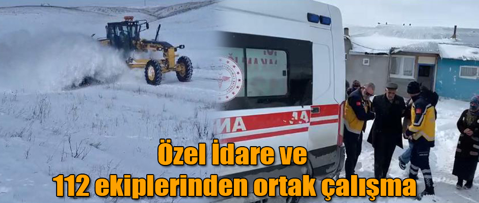 Kars İl Özel İdaresi ve 112 ekiplerinden ortak çalışma