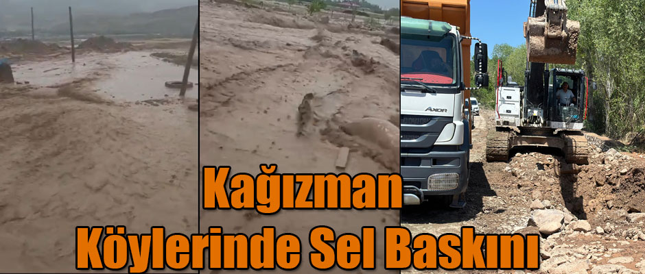 Kars'ın Kağızman İlçesinde Sel Baskını 