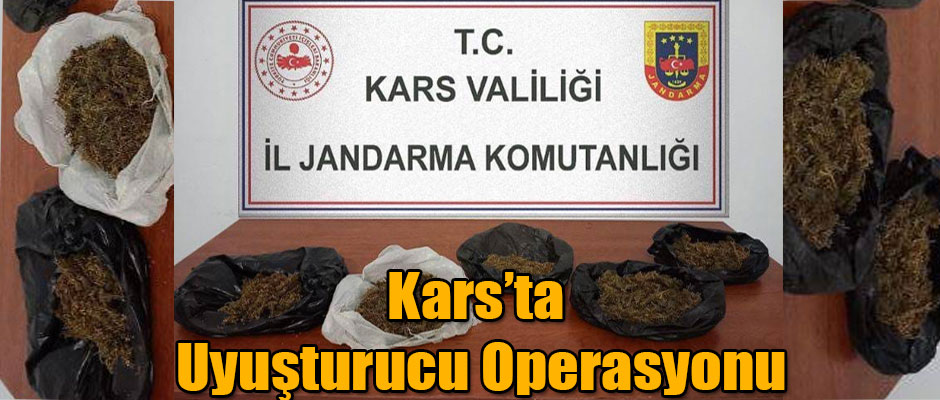 Kars Jandarma Ekiplerinden Uyuşturucu Operasyonu