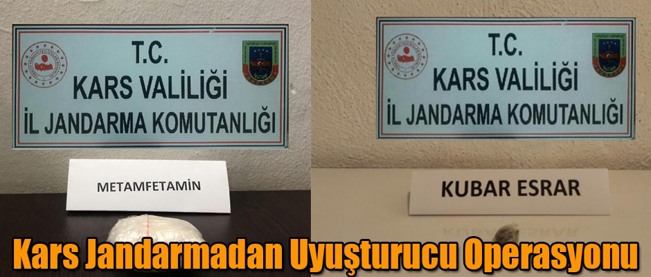 Kars Jandarmadan Uyuşturucu Operasyonu