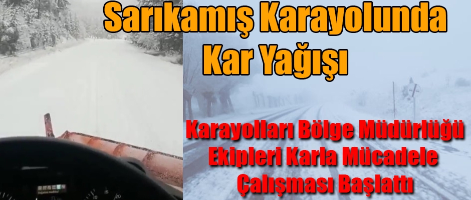 Kars Sarıkamış Karayolunda Kar Yağışı 