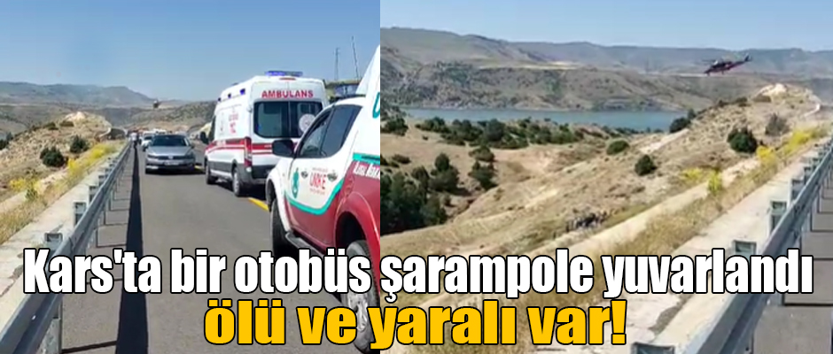 Kars'ta bir otobüs şarampole yuvarlandı 7 kişi hayatını kaybetti, 21 kişi yaralandı