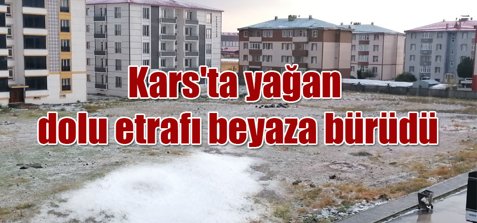 Kars'ta Dolu Yağışı Etkili Oldu