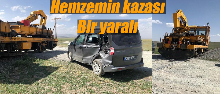 Kars'ta hemzemin kazasında 1 yaralı