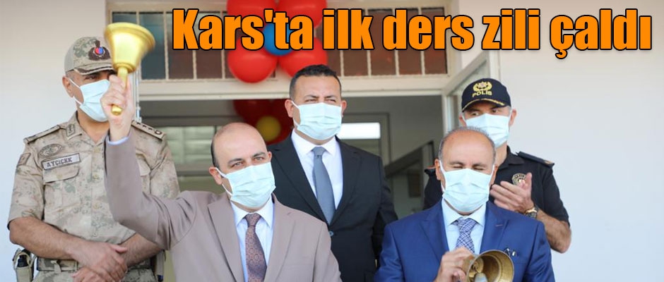 Kars'ta ilk ders zili çaldı