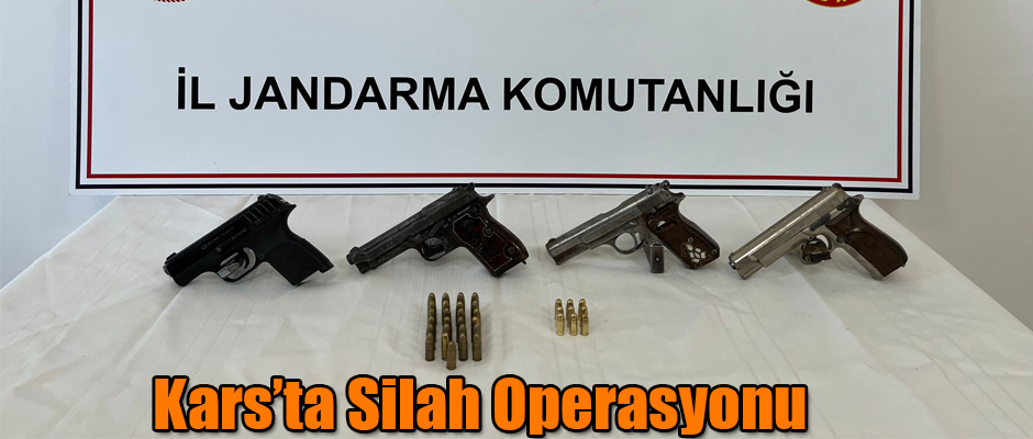 Kars'ta Jandarma ekiplerinden silah operasyonu