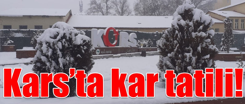 Kars'ta kar tatili