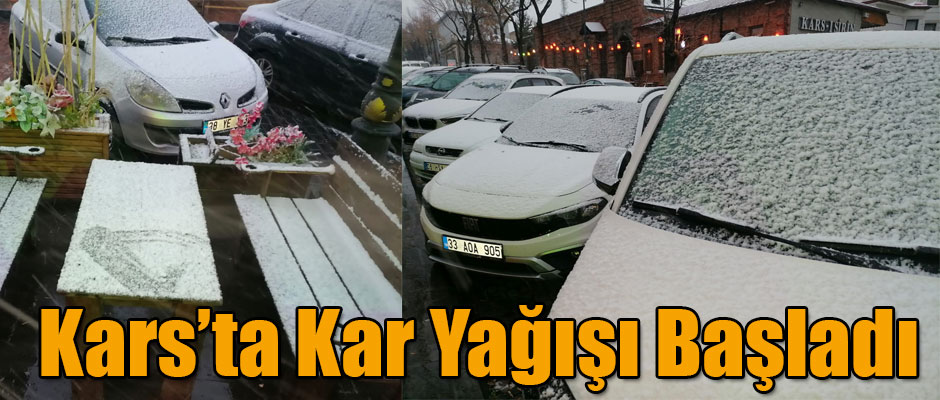 Kars'ta Kar Yağışı Başladı