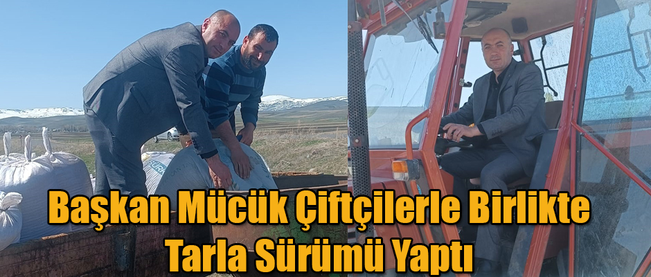 Kars Ziraat Odası Başkanı Özcan Mücük Çiftçiler ile Birlikte Tarla Sürümü Yaptı