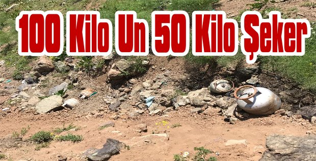 100 kilo un, 50 kilo şeker