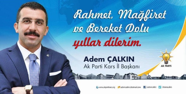 AK PARTİ KARS İL BAŞKANI ADEM ÇALKIN YENİ YIL MESAJI YAYIMLADI. 