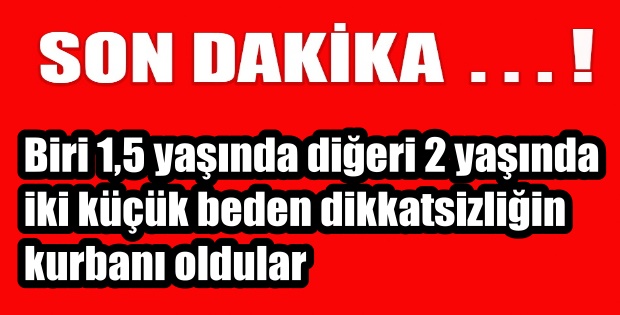 Dikkatsiz sürücülerin kurbanı iki küçük beden