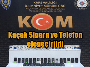 KAÇAK SİGARA VE TELEFON ELE GEÇİRİLDİ