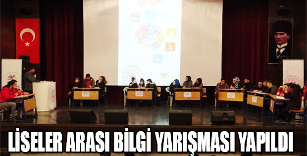 KARS GENÇLİK MERKEZİ LİSELER ARASI BİLGİ YARIŞMASI DÜZENLENDİ