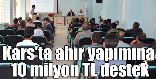 Karsta ahır yapımına 10 milyon TL destek