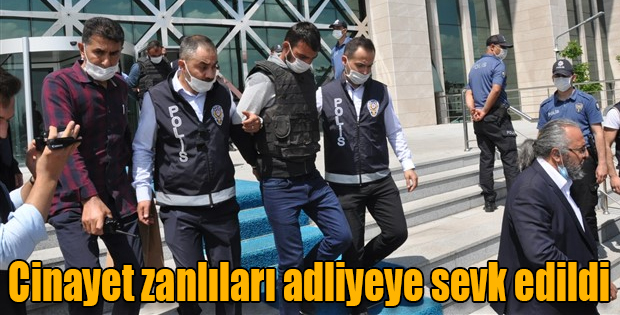 KARS'TA ANNE VE OĞUL CİNAYETİNİN ZANLILARI ADLİYEYE SEVK EDİLDİ