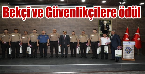 Karsta başarılı bekçiler ve güvenlikçilere ödül!