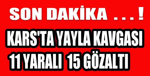 Kars'ta çıkan yayla kavgasında çok sayıda yaralı var.