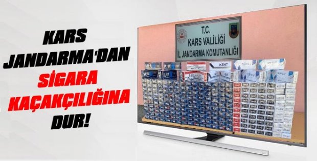 Kars'ta Jandarmadan Kaçak Sigara Operasyonu