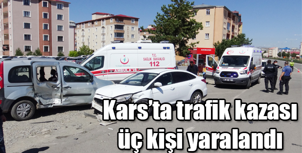 KARS'TA MEYDANA GELEN KAZADA 3 KİŞİ YARALANDI