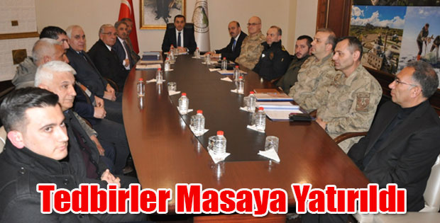 KARS'TA TEDBİRLER MASAYA YATIRILDI