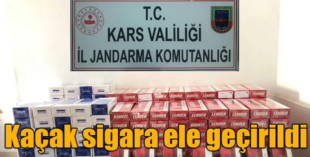 Kars'ta yolcu otobüsünde kaçak sigara ele geçirildi