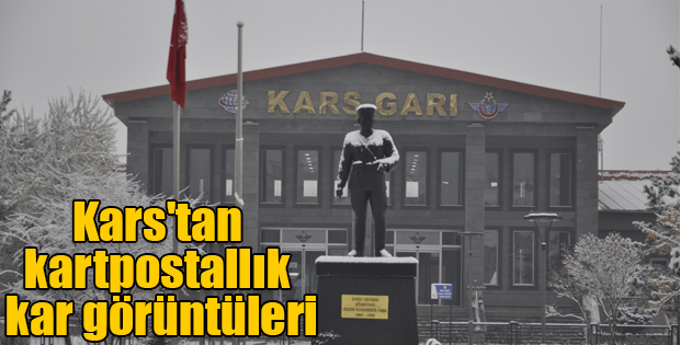 Kars'tan kartpostallık kar görüntüleri