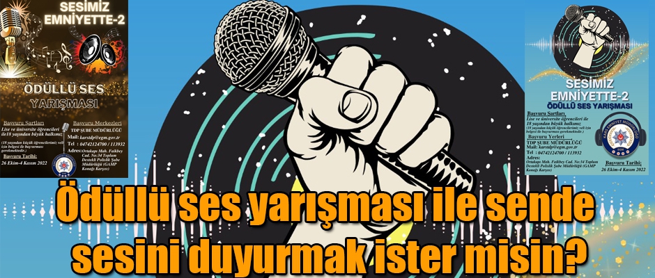 Ödüllü ses yarışması ile sende sesini duyurmak ister misin?