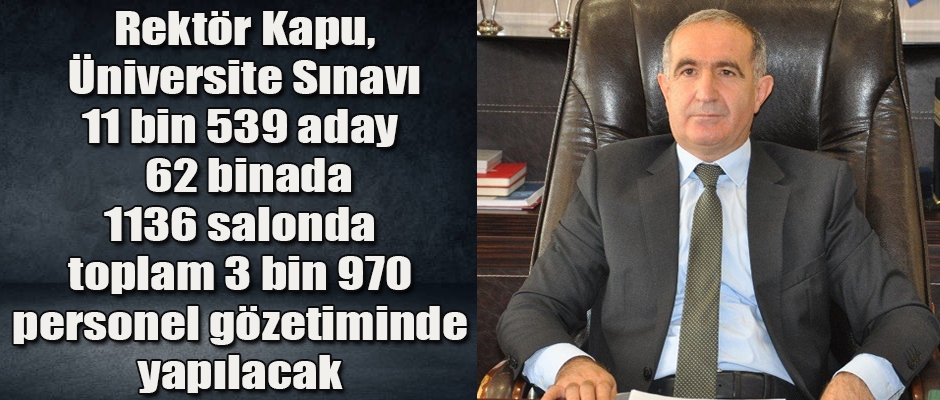 Rektör Kapu, Kars'ta 11 Bin 539 Aday Sınava Girecek Dedi