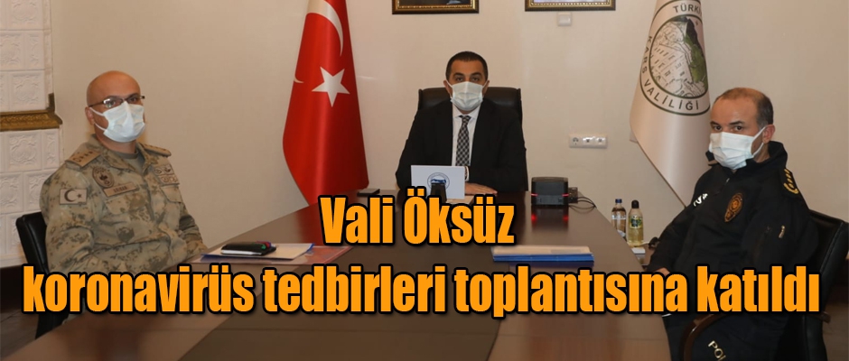 VALİ ÖKSÜZ KORONAVİRÜS TEDBİRLERİ TOPLANTISINA KATILDI