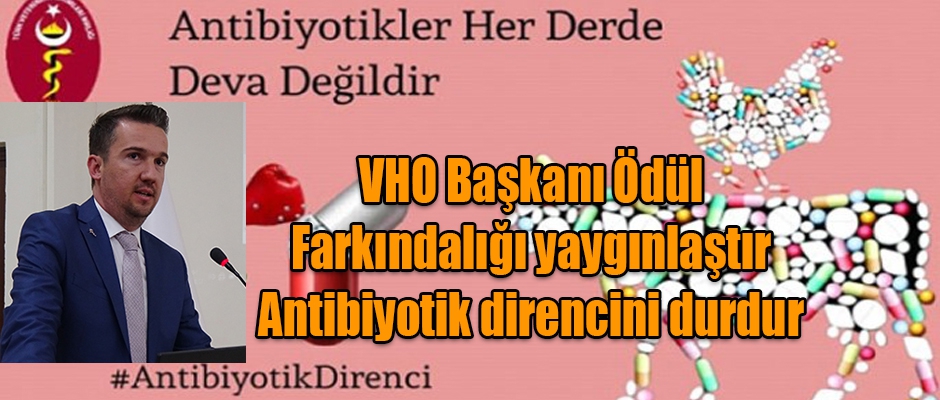 VHO Başkanı Ödül, Farkındalığı yaygınlaştır, Antibiyotik direncini durdur